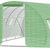 Outsunny Serre de Jardin Tunnel 18 m² dim. 6L x Outsunny Serre de Jardin Tunnel 18 m² dim. 6L x 3l x 2H m - 8 fenêtres, Porte zippée Enroulable - châssis Tubulaire Acier galvanisé, bâche PE Haute densité Vert