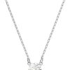 Swarovski Collier Attract Round, blanc, Métal rhodié Swarovski Collier Attract Round, blanc, Métal rhodié