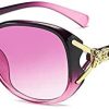 Yilad Lunettes de soleil élégantes avec protection UV400 - Verres Yilad Lunettes de soleil élégantes avec protection UV400 - Verres polarisés - Pour femme - Violet
