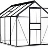 vidaXL Serre avec Cadre de Base Tente Abri Plantes Serre vidaXL Serre avec Cadre de Base Tente Abri Plantes Serre à Fleurs Serre à Plantes Serre de Jardin Serre d'Extérieur Anthracite Aluminium 4,75 m²