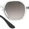 21UPOblIfML._AC_.jpg Ray-Ban 0rb4361-647711-52, Lunettes de Soleil Homme, Transparent, 54