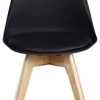 21eoQn-dE4L._AC_.jpg Life Interiors Lorenzo - Chaise Scandinave - Assise Rembourrée - Salle à Manger, Cuisine, Chambre (Noir, 4)