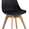 21j9U86ml4L._AC_.jpg Life Interiors Lorenzo - Chaise Scandinave - Assise Rembourrée - Salle à Manger, Cuisine, Chambre (Noir, 4)