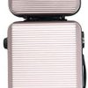 ABS Valise Taille Cabine et Vanity Case (Rose Gold (5859))