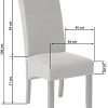 3132oD0djwS._AC_.jpg TecTake Lot de 2 chaises de salle à manger 105cm chaise de salon mobilier meuble de salon - diverses couleurs au choix - (Gris marbré | No. 403627)
