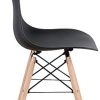 3149CD-7AmS._AC_.jpg Mid-Century Lot de 6 chaises scandinaves de salon patchwork avec pieds en hêtre pour salle à manger chambre à coucher (Noir (6 pièces)