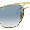 Ray-Ban les lunettes de soleil de maréchal en or bleu dégradé RB3648 001/3F 54