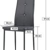 Albatros 3100 Diamond Lot de 6 chaises, Gris, SGS Tested
