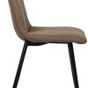 31CBOfXR0qS._AC_.jpg CLP Chaise De Salle A Manger Dijon en Tissu Ou Velours I Chaise avec Surface D'assise Matelassée Pieds en Metal I Charge Max.150 Kg, Couleur:Marron, matière:Tissu