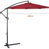 31F2frXVHiL._AC_.jpg GOPLUS Parasol en Fer et en Polyerster,Parasol de Jardin avec 8 Baleines pour Plage,Café,Balcon,Imperméable et Inclinable-Beige/Rouge/Brun-3m (Rouge)