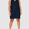 31J7RSmO-ML._AC_.jpg find. Robe trapèze Courte en Lin Femme