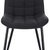 31JMXbAdoL._AC_.jpg WOLTU BH206dgr-2 Chaise de Salle à Manger Lot de 2 Chaise de Cuisine Assise rembourrée en Lin,Pieds en métal Stable,Gris Foncé