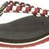 31P3CHEYvwL._AC_.jpg Tommy Hilfiger Woven Webbing Flat Beach Sandal, Tongues Femme