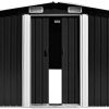 31PN0ITCdmS._AC_.jpg HUANGDANSP Abri de Jardin 257x392x181 cm Métal Anthracite Maison Jardin Pelouses Jardins Vie en extérieur Structures extérieures Cabanes abris de Jardin