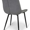 31RIb5r539L._AC_.jpg IDMarket - Lot de 4 chaises Mady en Velours Gris Clair pour Salle à Manger