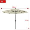31U6kR3h6HL._AC_.jpg Froadp Ø300cm Parasol de Jardin Octogonal en Aluminium Réglable Ø38mm Poignée de Parapluie avec Solaire Protection UV40+ Polyester pour Patio Marché Piscine Plage