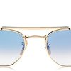 Ray-Ban les lunettes de soleil de maréchal en or bleu dégradé RB3648 001/3F 54