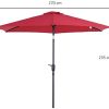 31XmQkNn16L._AC_.jpg Outsunny Parasol inclinable de Jardin Balcon terrasse manivelle Toile Polyester imperméabilisée Haute densité 180 g/m² Ø2,7 x 2,35H m alu Rouge Vineux