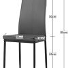 31YMJH2u6OL._AC_.jpg Albatros Salerno, Lot de 4 Chaises de Salle à Manger, Gris, SGS Tested