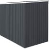31a6ZNbrkS._AC_.jpg GIANTEX Abri de jardin en métal pour vélo, maison pour outils, portes et fenêtres coulissantes, 213 x 130 x 173 cm