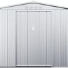 31bIafDvTvL._AC_.jpg Vente-unique - Abri de Jardin métal en Acier galvanisé Gris 4,91 m² Linus