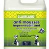 CLAIRLAND Bidon Anti-Dépôts Verts et Imperméabilisant des Toitures, Terrasses, Dallages, Murs, Solution prête à l'emploi pour pulvérisateur, 5 L, CLAIRIMPER5000