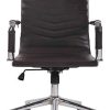 CLP Fauteuil De Bureau Burnley Similicuir Ou Véritable Cuir I Chaise De Bureau A roulettes Ergonomique Hauteur Réglable Pivotante Accoudoirs, Couleur:Marron, matière:Cuir véritable