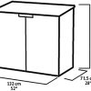 31gmIhT1QhL._AC_.jpg Keter Store it Out Nova 249317 Abri de Jardin Gris Clair avec Couvercle Gris foncé 32 x 71,5 x 113,5 cm