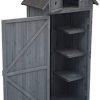 31jOeS9GwGL._AC_.jpg Alice's Garden - Armoire de Jardin en Bois. Mimosa Anthracite. 77 x 54 x 182 cm cm. abri de Jardin en Bois. Armoire de Rangement. Range Outils