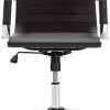 VS Venta-stock Fauteuil de Bureau Croma inclinable Noir,Cuir Synthétique, Chaise Executive avec accoudoirs et Coussin rembourré, Hauteur réglable, Design Ergonomique.