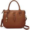 Sac en cuir Fossil Ryder Satchel pour femmes 30,5 cm L x 15,2 cm L x 25,4 cm H