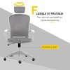 411j0gV055L._AC_.jpg Vinsetto Fauteuil de bureau ergonomique en velours - 63 x 64 x 118-128 cm - gris clair
