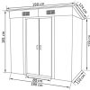 vidaXL Abri de Jardin Métal Gris Rangement Patio Terrasse Cabane à Outils