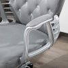 412z0FEPnML._AC_.jpg HOMCOM Fauteuil chaise de bureau style contemporain hauteur réglable roulettes pivotant velours 60 x 61 x 95-105 cm gris