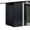 412zLTPOS-L._AC_.jpg vidaXL Abri de Jardin avec Portes Cabane à Outils Remise de Jardin Rangement Maison de Stockage Hangar de Stockage Extérieur Anthracite 386x131x178 cm Acier