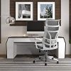 413YSSdzBCS._AC_.jpg Allguest Chaise de Bureau Ergonomique avec Filet Respirant, Soutien Lombaire réglable, Dossier Haut, Coussin en éponge, Angle de Dossier réglable Certification EN1335, Blanc