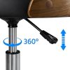 Yaheetech Chaise Bureau Bois Courbé Accoudoir Ergonomique Pivotantes Hauteur Réglable pour Salon Bar Salle de Séjour Chambre Studio Charge 136 kg Noir