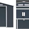 414ff6c1K0L._AC_.jpg GIANTEX Abri de Jardin en Métal, Cabane de Jardin avec Structure solide,Rangement à Vélos Outils Exterieur 277 x 191 x 192 cm, Noir
