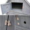 415KK9IMPRL._AC_.jpg Alice's Garden - Armoire de Jardin en Bois. Mimosa Anthracite. 77 x 54 x 182 cm cm. abri de Jardin en Bois. Armoire de Rangement. Range Outils