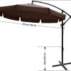 415pQT3NGL._AC_.jpg Abccanopy Parasol de jardin en acier 300 cm marron