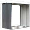 416Nl3sp6sL._AC_.jpg Festnight Abri de Stockage Abri de Chauffage de Bois Acier Galvanisé Gris (172x91x154 cm)