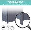 416Q9RVUC8L._AC_.jpg Outsunny Armoire abri de Jardin Remise pour Outils 3 étagères 2 Porte loquets Toit Pente bitumé 84L x 51l x 188H cm pin Massif traité Gris