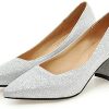 416QkbPkYMS._AC_.jpg Escarpins Femmes, Escarpins Bloc Pointu Escarpins Talons Moyen A Enfiler Chaussures Robe Briller Fête, Taille 31-46