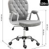 416Y-Mq-fVL._AC_.jpg HOMCOM Fauteuil chaise de bureau style contemporain hauteur réglable roulettes pivotant velours 60 x 61 x 95-105 cm gris