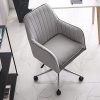 417-v-1bwQL._AC_.jpg Chaise Bureau,Gris en Velours Tissu Ergonomique Fauteuil de Bureau Comfortable Fauteuil D'ordinateur Chaise de Coiffeuse Pivotant Hauteur Réglable Chaise de Manucure avec Fonction D'inclinaison