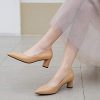 4172TUccrL._AC_.jpg Escarpins Femmes, Escarpins Robe Bloc Escarpins Talons Moyen Pointu, Taille 31-46