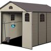 417CwL5PcoL._AC_.jpg Gardiun Abri de Jardin en Résine Alessia D 8,82 m² 366x241x238 cm avec Plancher et Fenêtres Beige