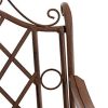 417EECzs96L._AC_.jpg CLP Fauteuil A Bascule Ansan I Chaise A Bascule pour L'Extérieur en Fer Forgé avec Design Antique I Chaise De Jardin avec Accoudoirs Et Dossier, Couleur:Marron Antique