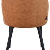 418GW50eiL._AC_.jpg Damiware Rose Chaise avec Accoudoir | Salle à Manger Confort Revêtement en Tissu (Cognac)