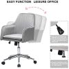 418MD2GY-SL._AC_.jpg Chaise Bureau,Gris en Velours Tissu Ergonomique Fauteuil de Bureau Comfortable Fauteuil D'ordinateur Chaise de Coiffeuse Pivotant Hauteur Réglable Chaise de Manucure avec Fonction D'inclinaison